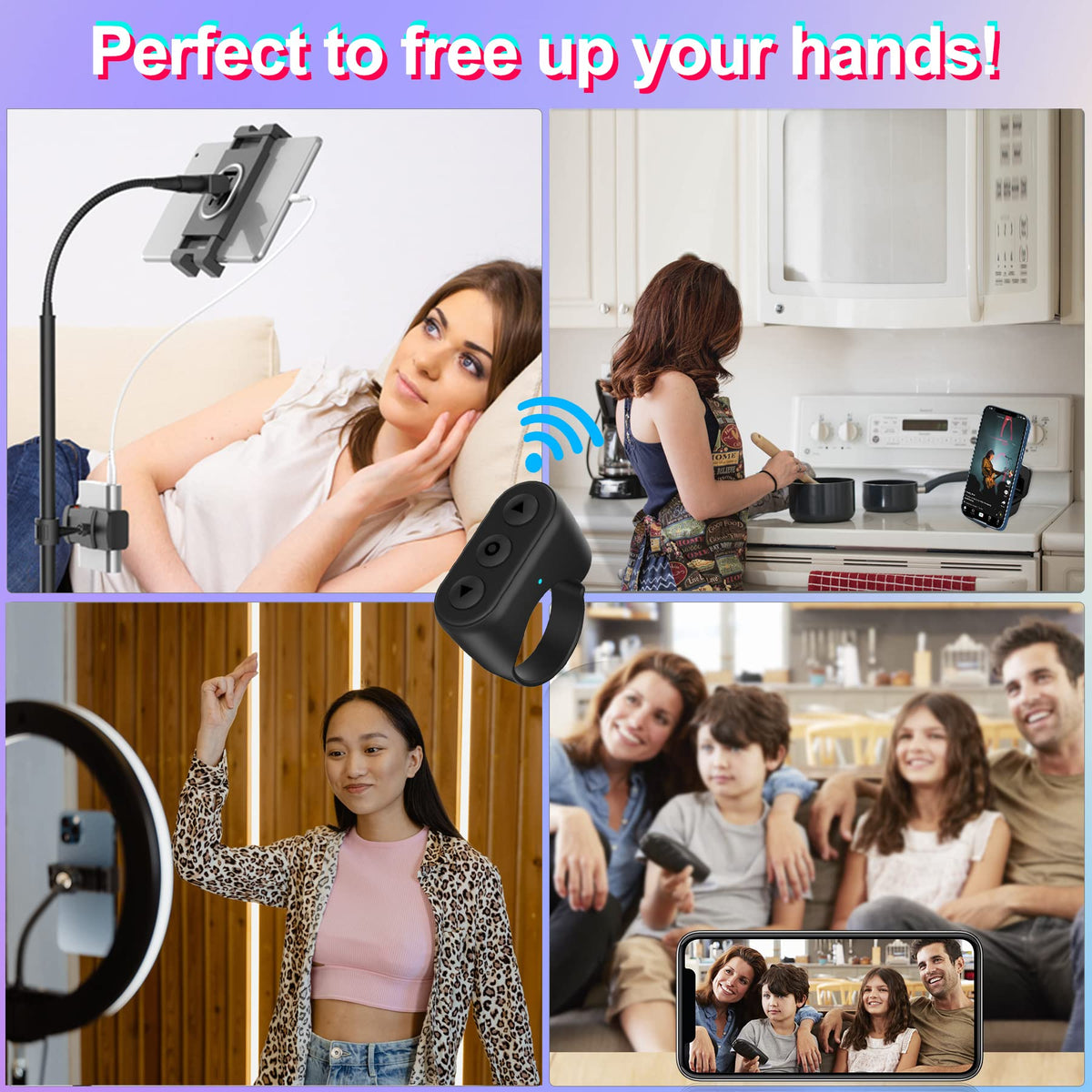 Bluetooth Fingertip Video Controller Ring for TikTok & Reels