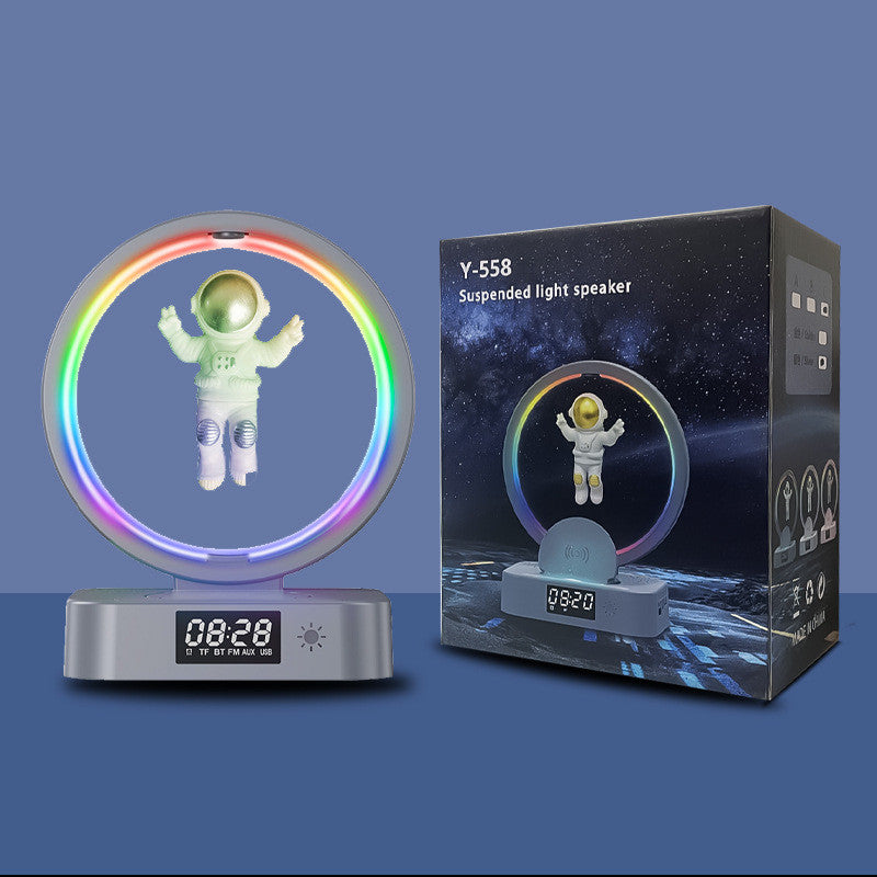 Magnetic Levitation Astronaut Bluetooth Speaker – RGB Wireless Mini Subwoofer