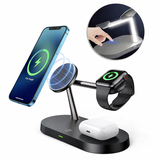 5-in-1 Magnetic Wireless Charger – 15W Phone, Watch & Headset
