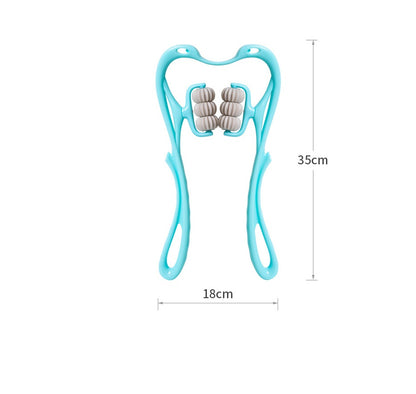 Manual Six-Wheel Neck Massager Roller for Pain & Stress Relief
