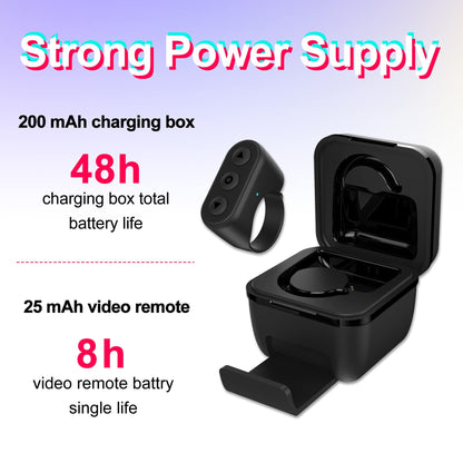 Bluetooth Fingertip Video Controller Ring for TikTok & Reels