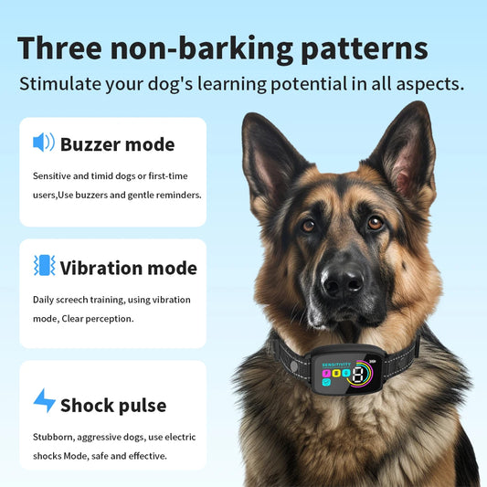 Smart Automatic Anti Bark Dog Collar Rechargeable IP67