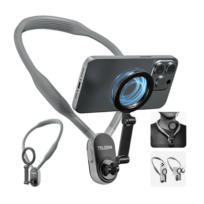 Magnetic Neck Mount Phone Holder with Quick Release | Hands-Free POV Stand