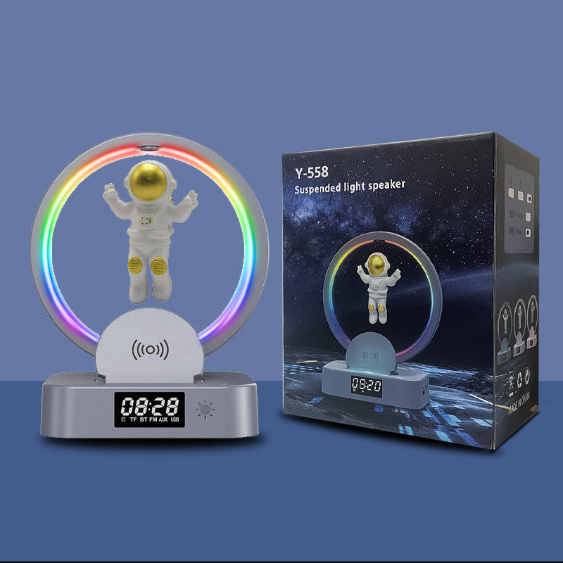 Magnetic Levitation Astronaut Bluetooth Speaker – RGB Wireless Mini Subwoofer