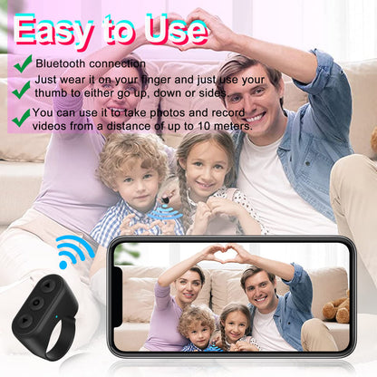 Bluetooth Fingertip Video Controller Ring for TikTok & Reels
