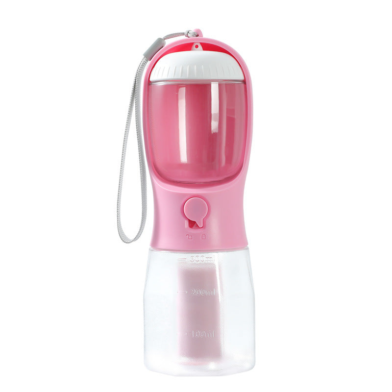3-in-1 Portable Dog Water & Food Cup with Waste Bag Holder