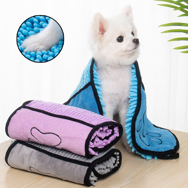 Quick Dry Microfiber Pet Bath Towel for Dogs & Cats Super Absorbent