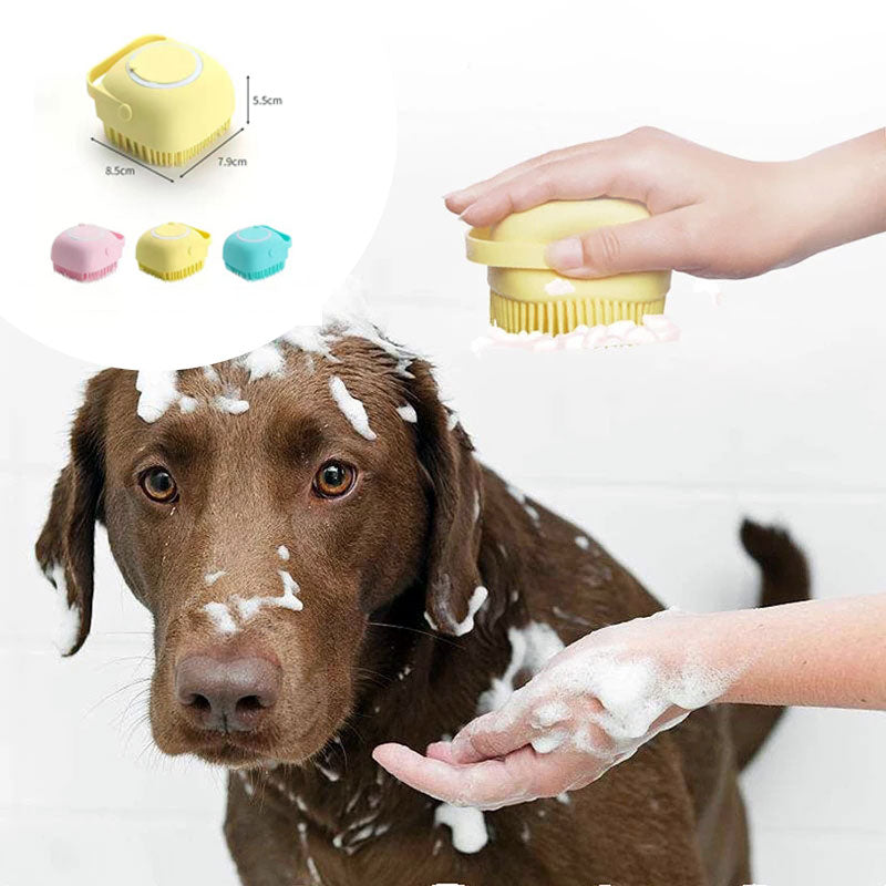 Silicone Dog & Cat Grooming Gloves Bath Massage & Shampoo Brush
