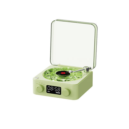 Retro Turntable Speaker with Bluetooth, Stereo Sound & RGB Projection Lamp