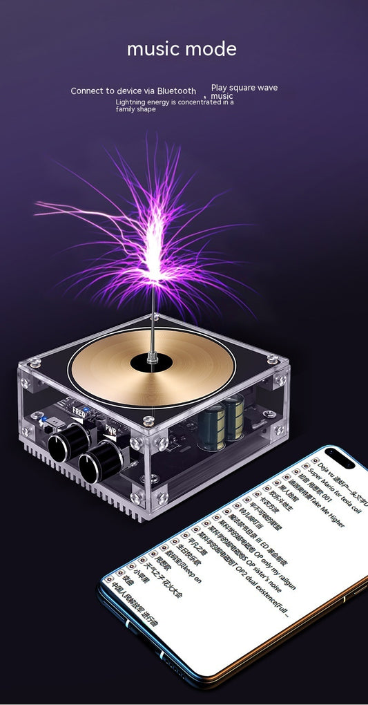 Bluetooth Music Tesla Coil  Hand Touch Lightning Toy