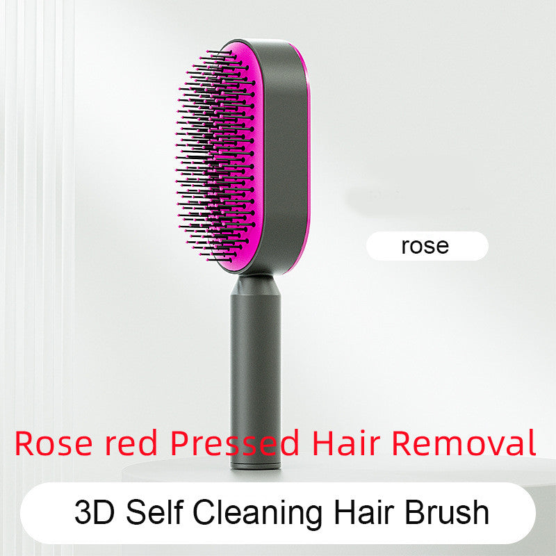 Self Cleaning Anti Static Scalp Massage Hair Brush