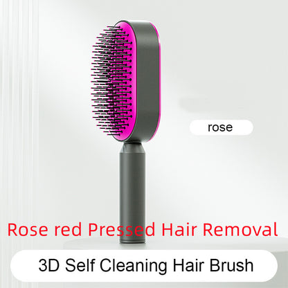 Self Cleaning Anti Static Scalp Massage Hair Brush