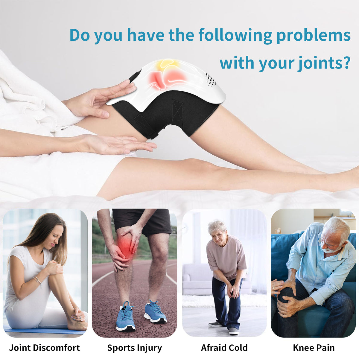 Intelligent Electric Knee Massager with Heating & Vibration