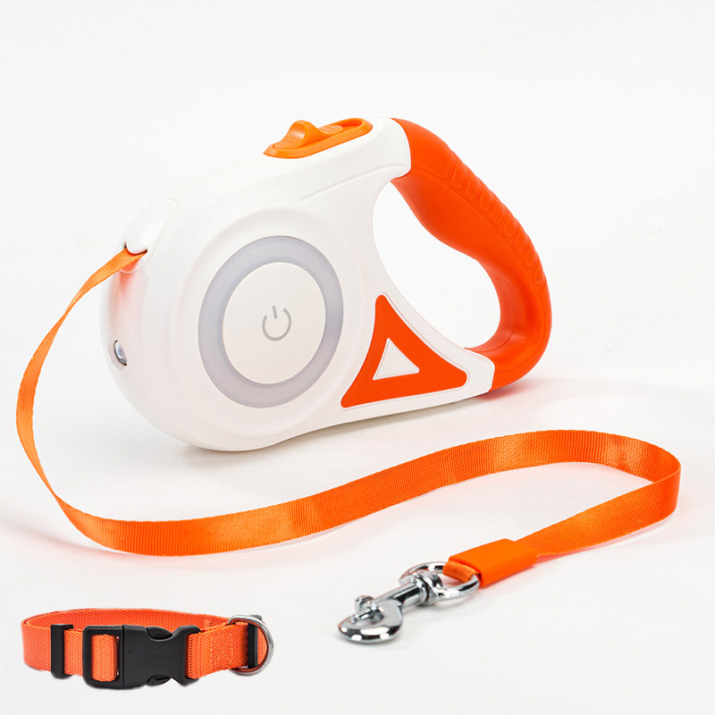 Automatic Retractable Dog Leash with Collar for Small & Medium Dogs